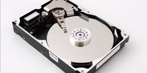 A Hard drive with cylinders